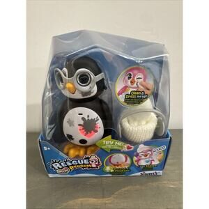 Rescue Mini Penguin Interactive Pet Robotic Toy Lights Sounds Black Dress Up New